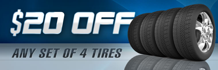 20 Off Any Set of 4 Tires
